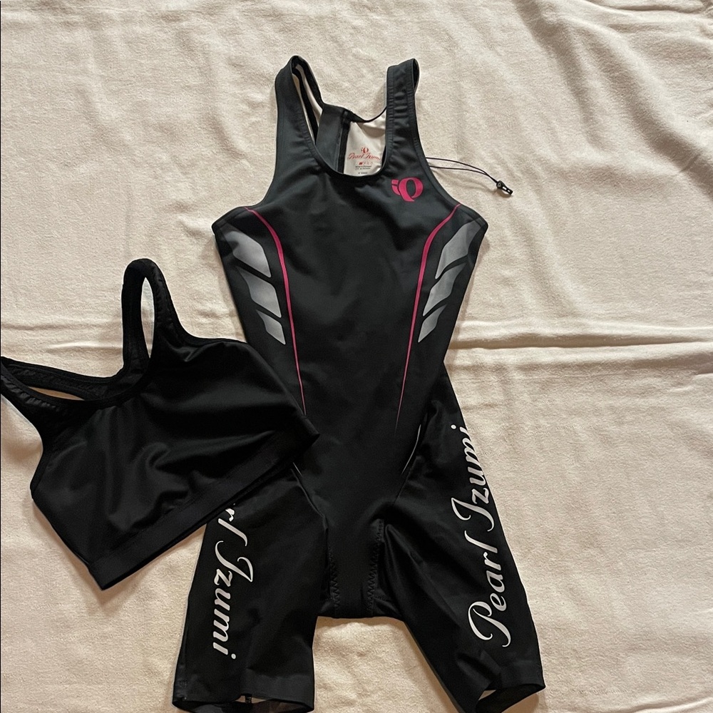 Pearl Izumi speed tri suit Women's Black and Pink One Piece Swimsuit